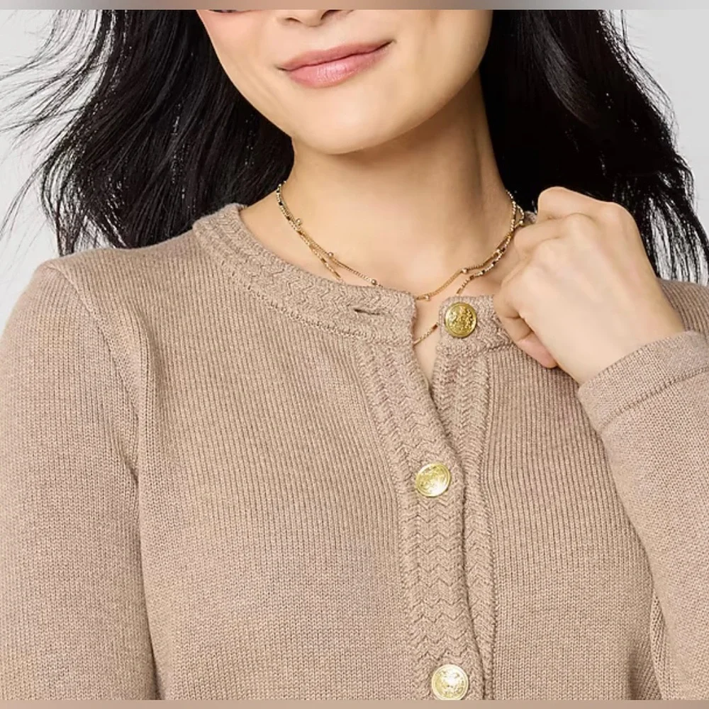 J. Crew Factory Cotton Cardigan Sweater Lady Jacket - Picture 2 of 7